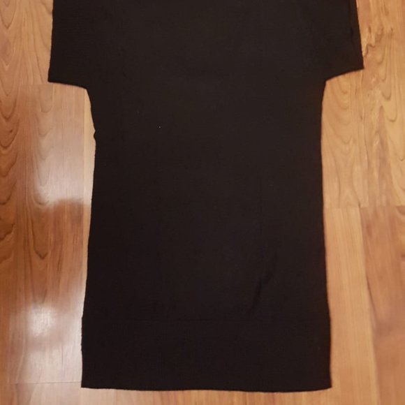 Women's Black Sweater Mini Dress - Picture 2 of 4